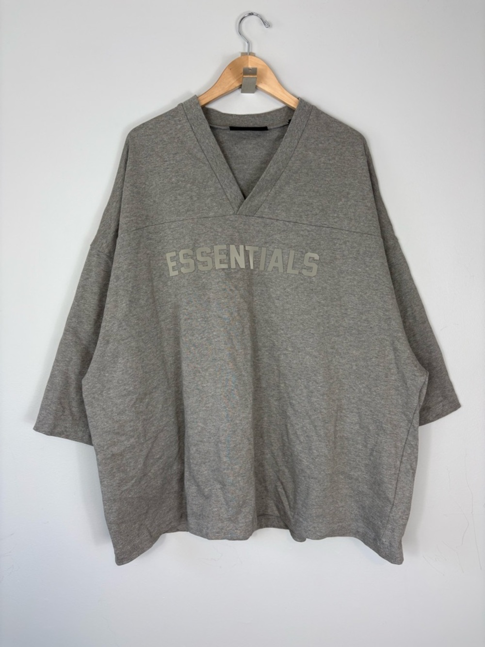 Fear of God Essentials Dark Heather Oatmeal Heavy Football T-Shirt Men’s XL